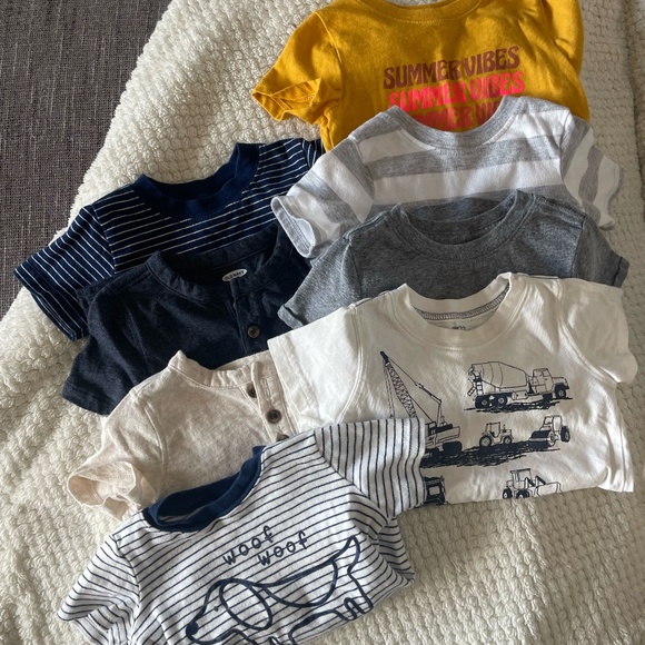 Other - LOT OF 8 BABY BOY SHORT SLEEVE SHIRTS SIZE 18 MONTHS